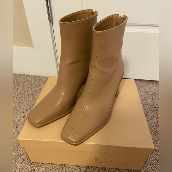 Camel Square Toe Ankle Boots size 7 - Picture 4 of 6